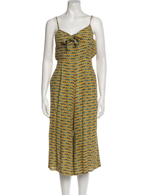 Haney Printed V-Neck Romper