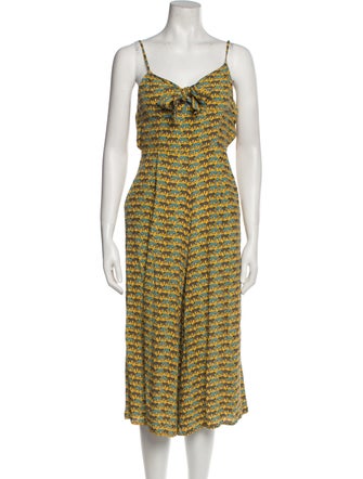 Haney Printed V-Neck Jumpsuit