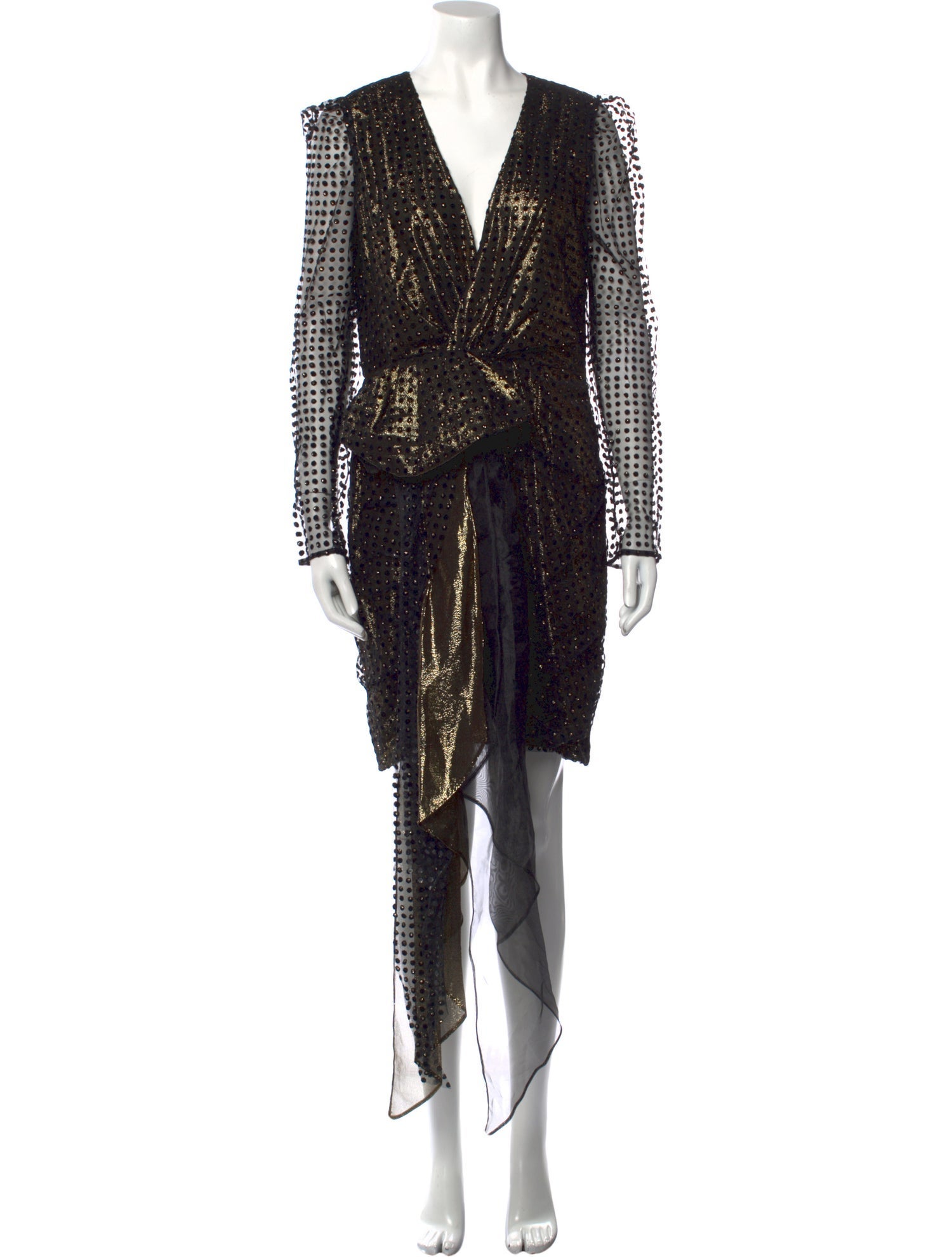 Haney V-Neck Knee-Length Dress w/ Tags