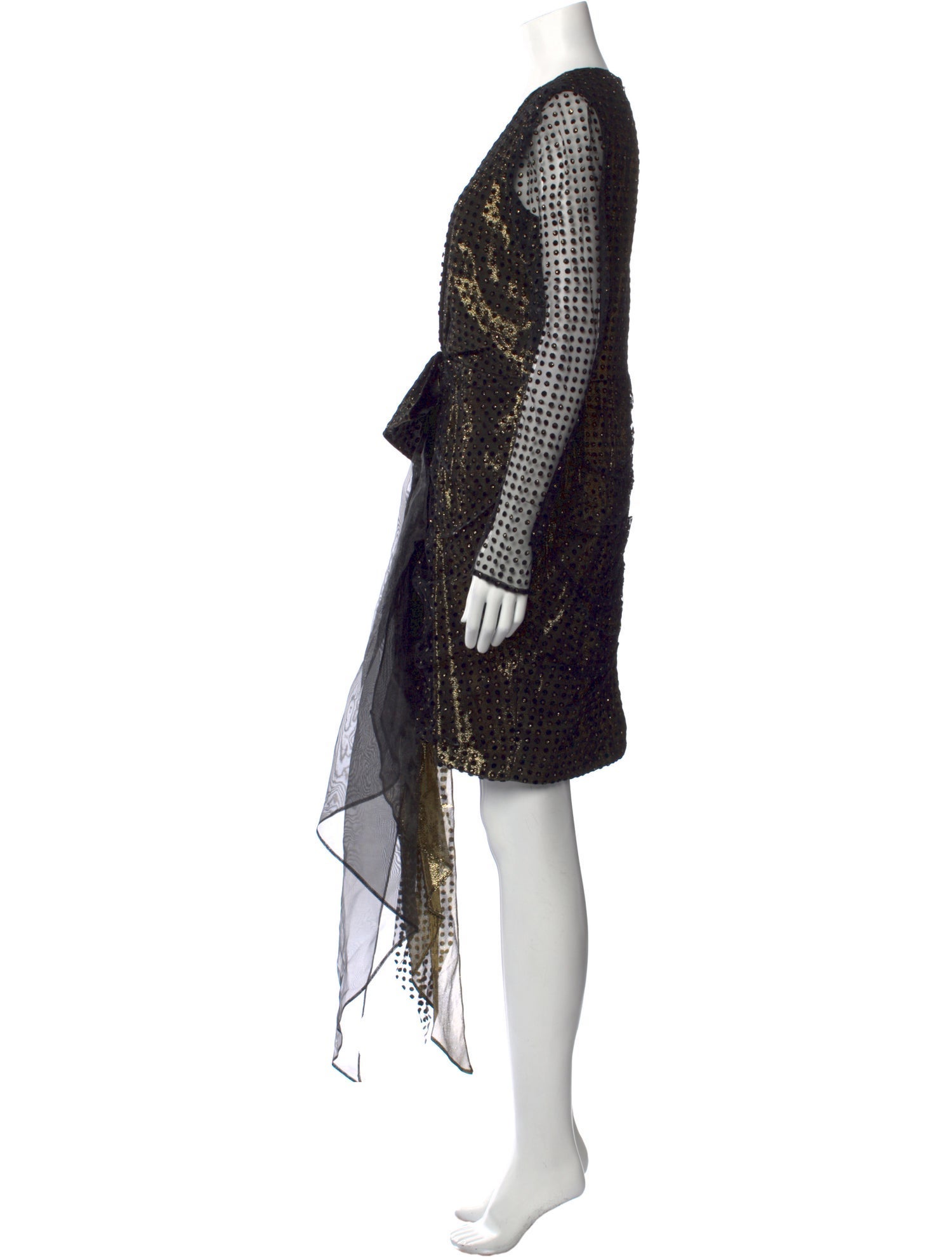 Haney V-Neck Knee-Length Dress w/ Tags