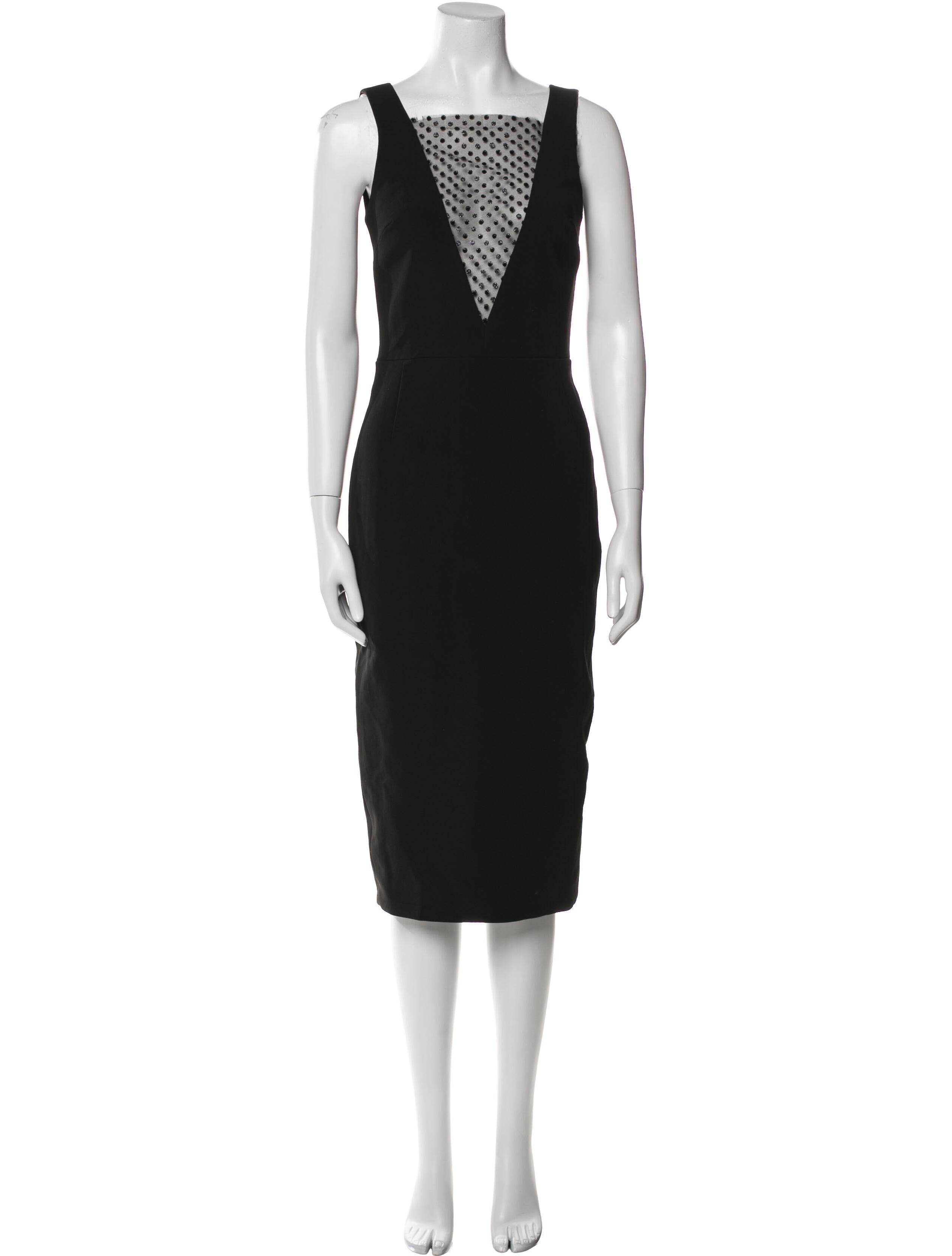 Haney Square Neckline Midi Length Dress