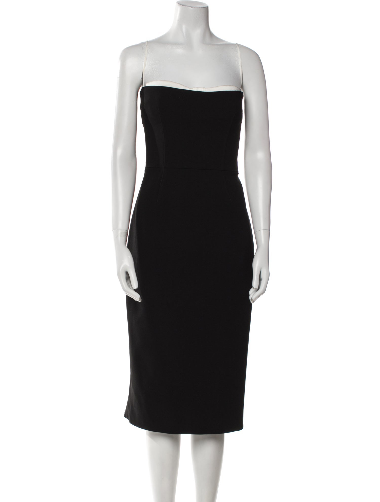 Haney Square Neckline Midi Length Dress