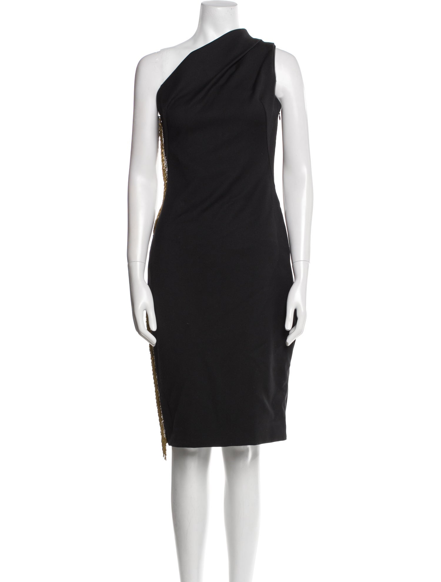 Haney One-Shoulder Knee-Length Dress