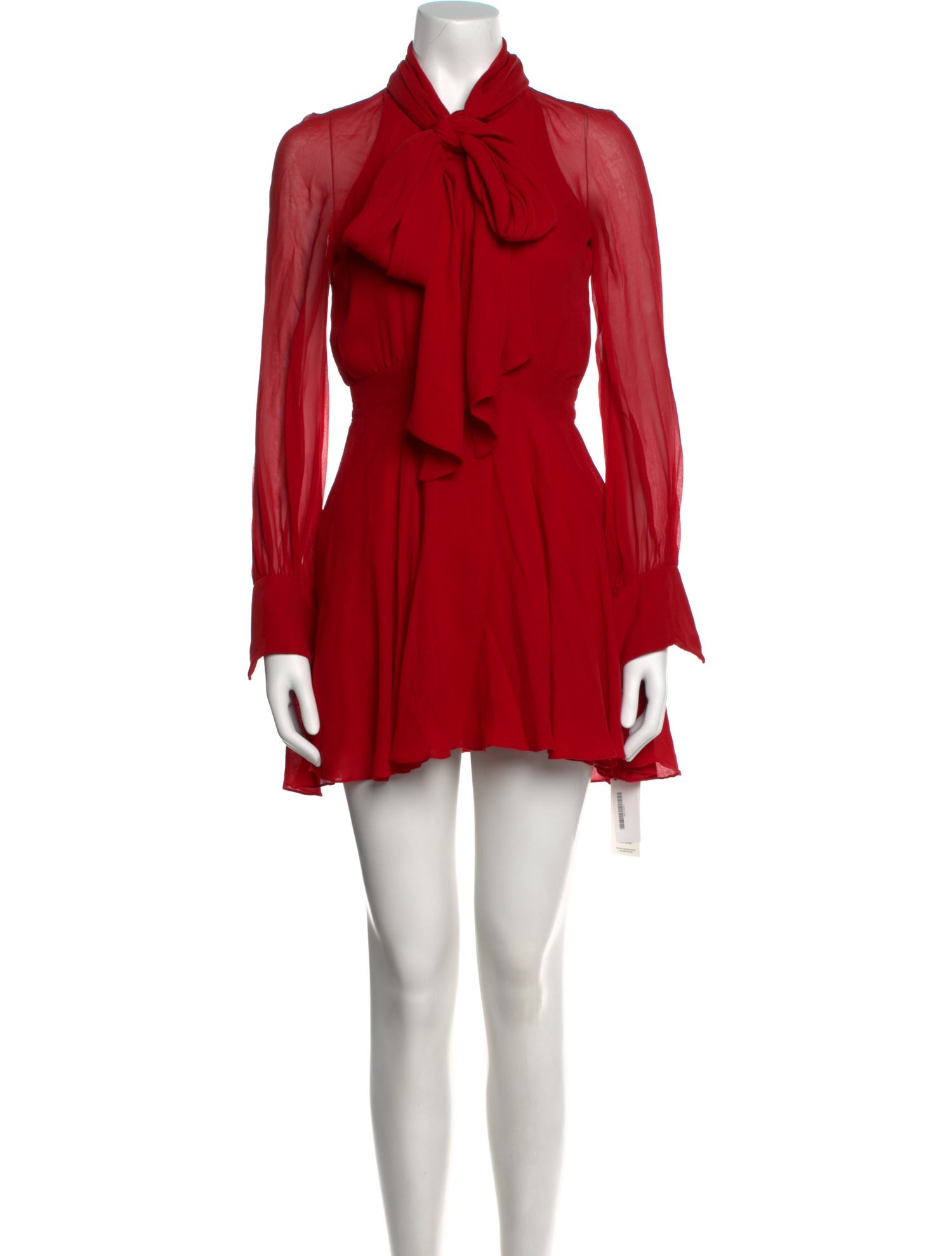 Haney Tie Neck Mini Dress