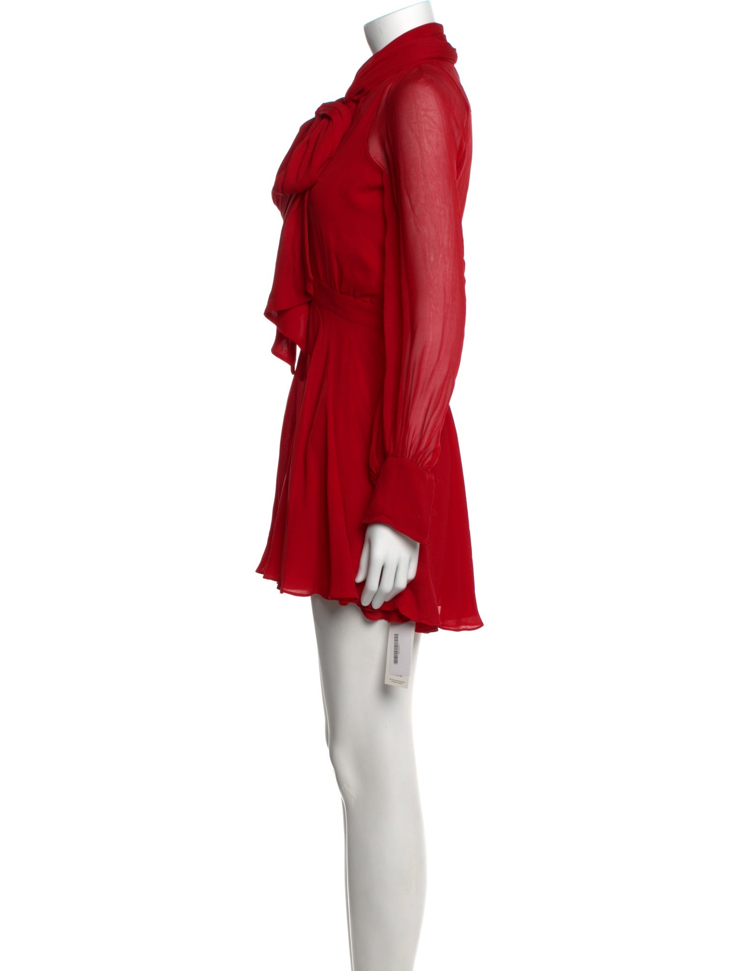 Haney Tie Neck Mini Dress