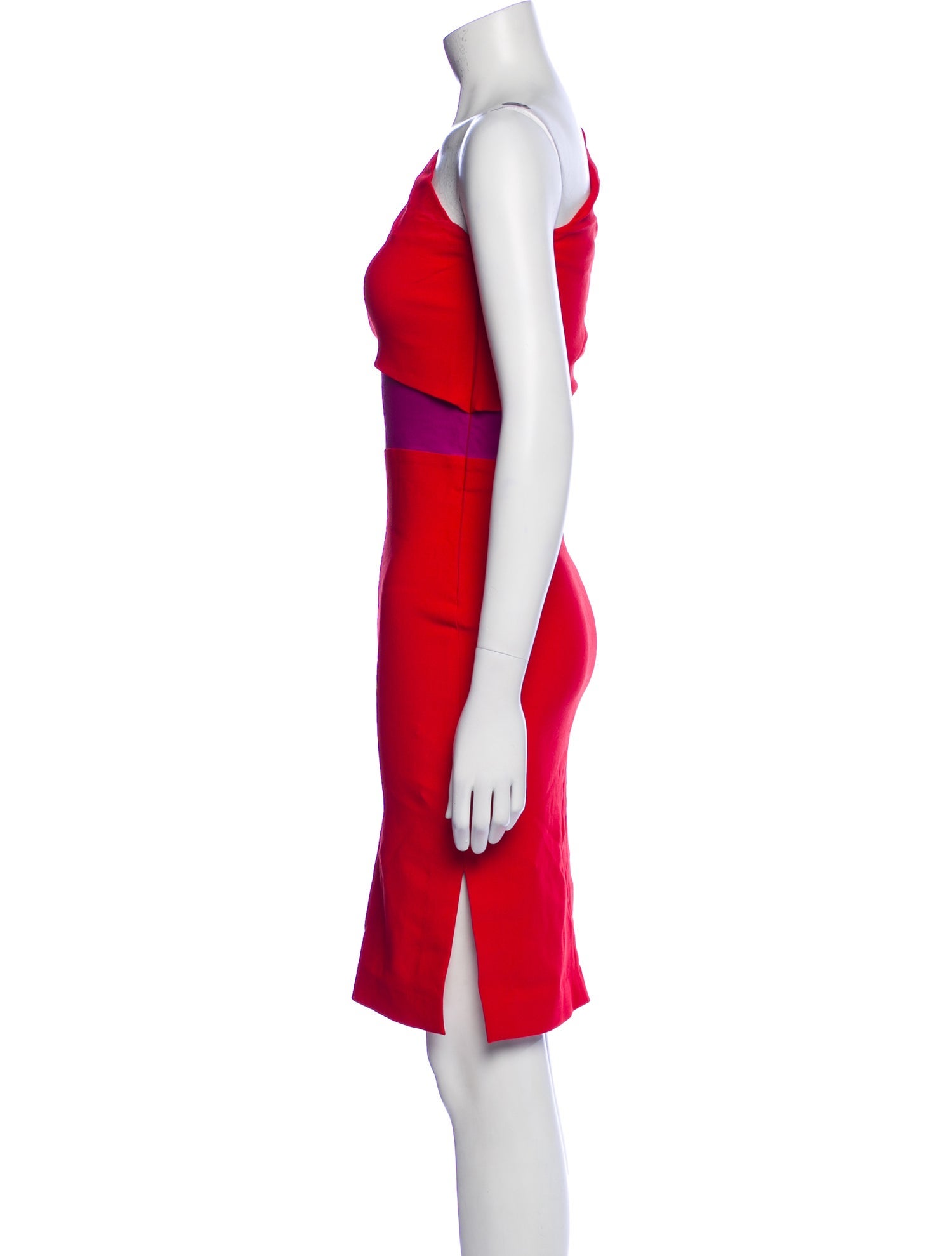 Haney One-Shoulder Knee-Length Dress