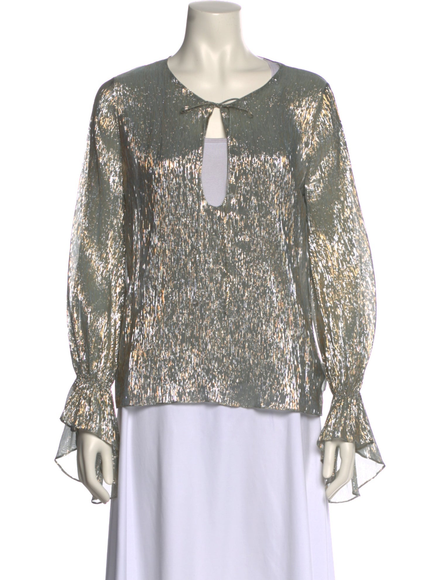 Haney Silk Tie Neck Blouse