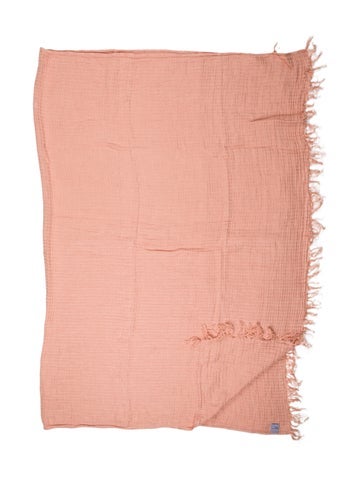 Hawkins New York Throws Simple Linen Throw Blush