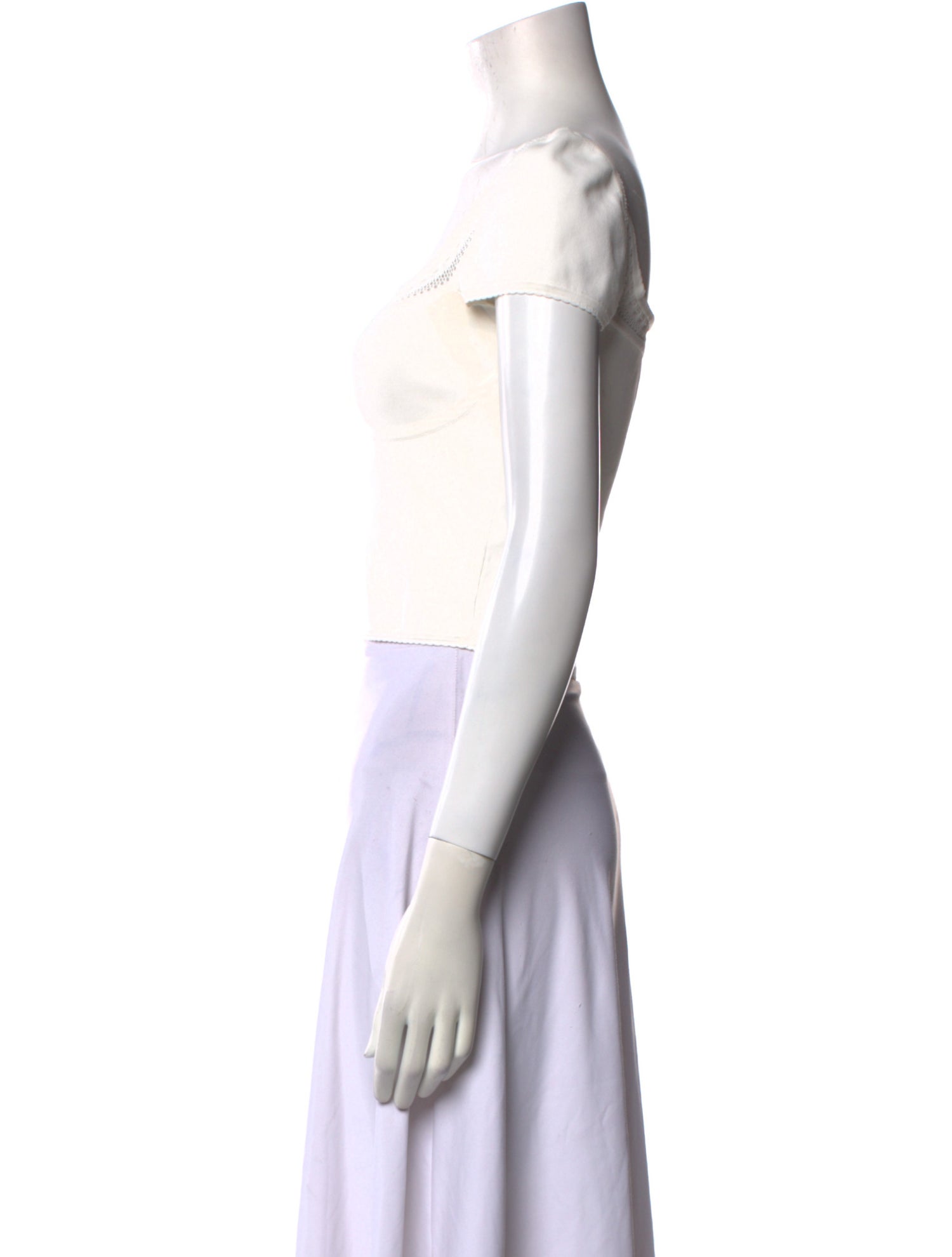 House of CB London Square Neckline Short Sleeve Crop Top