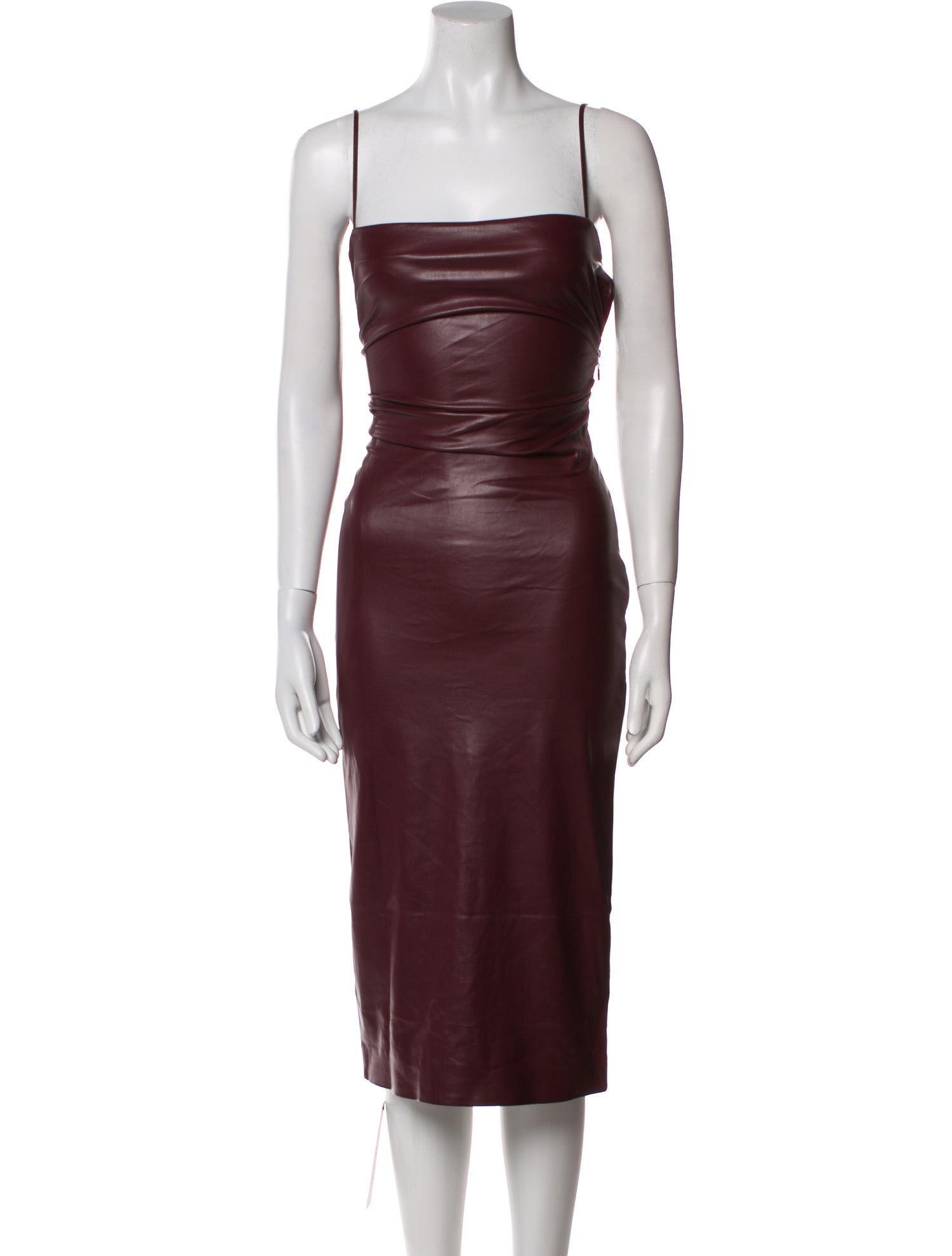 House of CB London Faux Leather Midi Length Dress