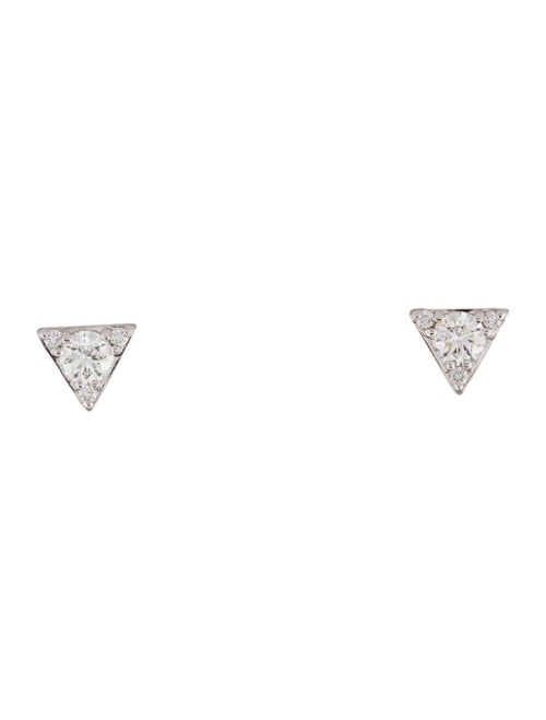 Hearts on Fire 18K Diamond Triplicity Triangle Stud Earrings