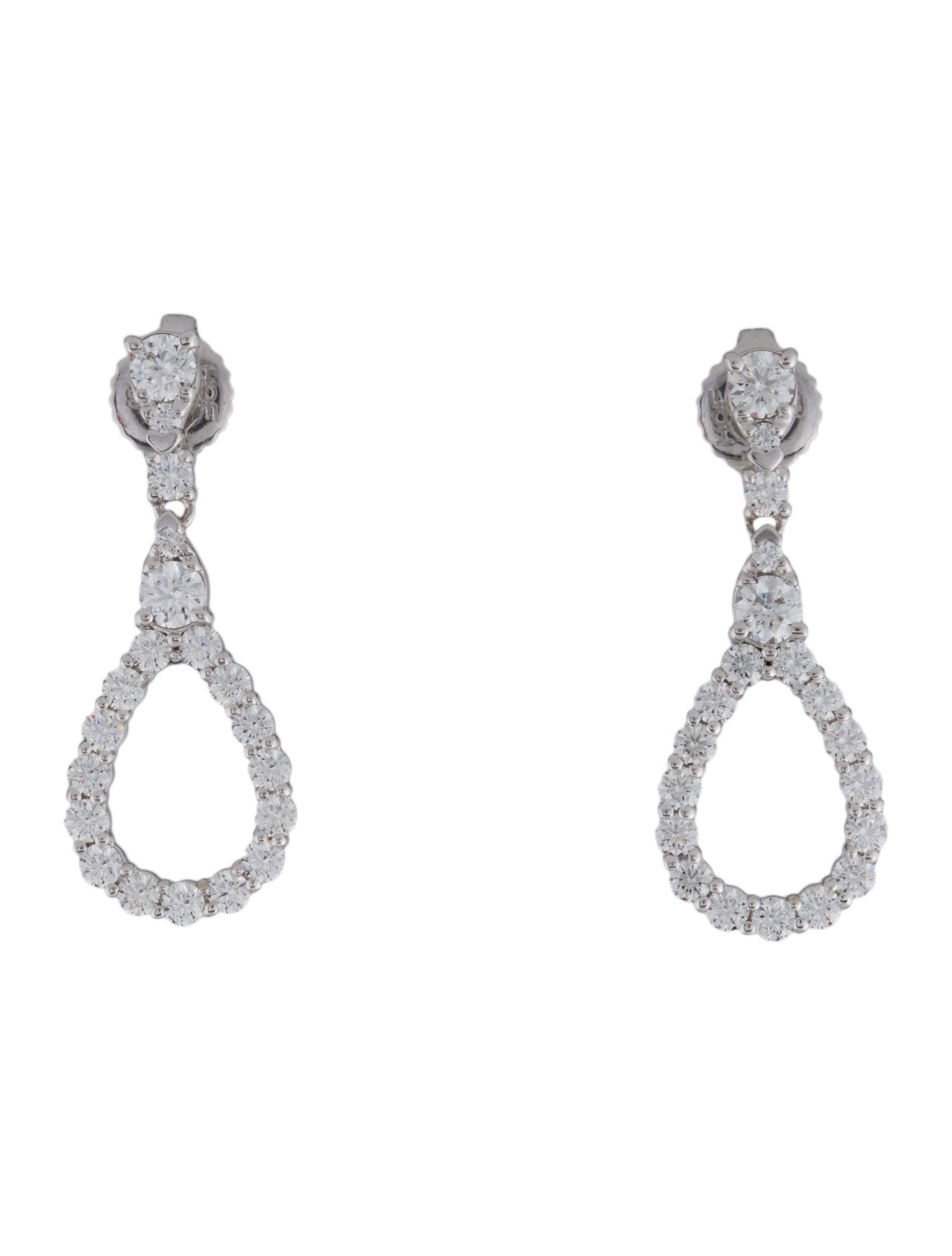 Hearts on Fire 18K 1.30ctw Diamond Aerial Drop Earrings