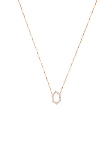 Hearts on Fire Pendant Necklace 18K Diamond Charmed Hex