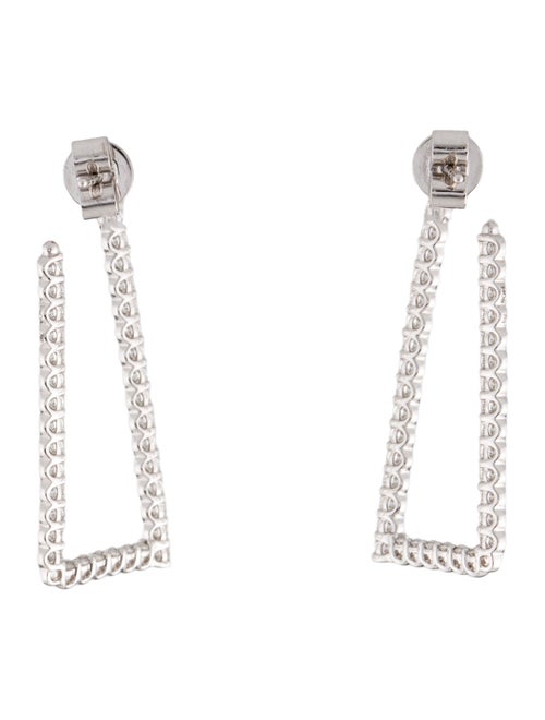 Hearts on Fire 18K 1.22ctw Diamond Signature Open Triangle Hoop Earrings