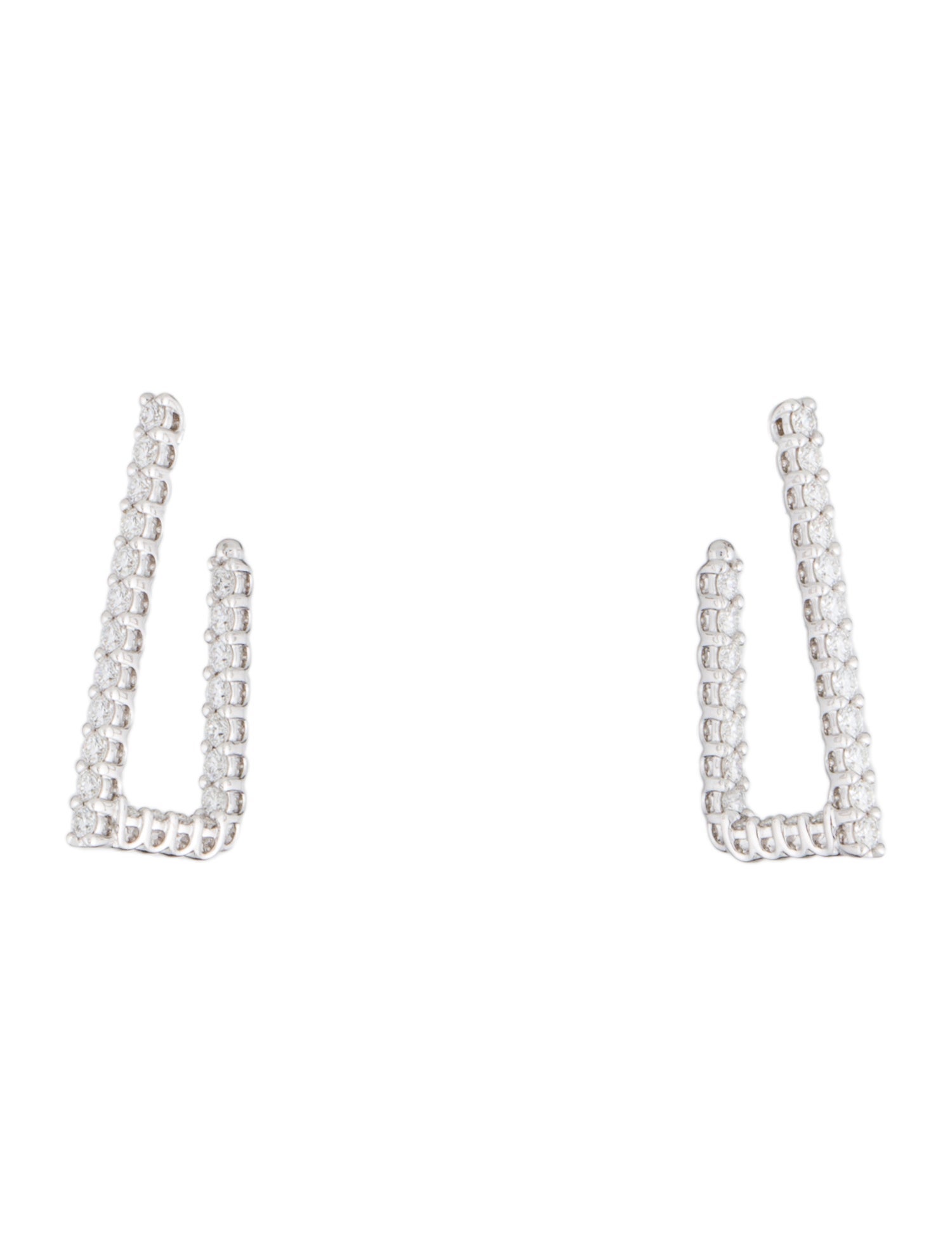 Hearts on Fire 18K Diamond Signature Open Triangle Hoops