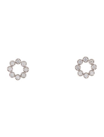 Hearts on Fire 18K Diamond Liliana Milgrain Circle Stud Earrings