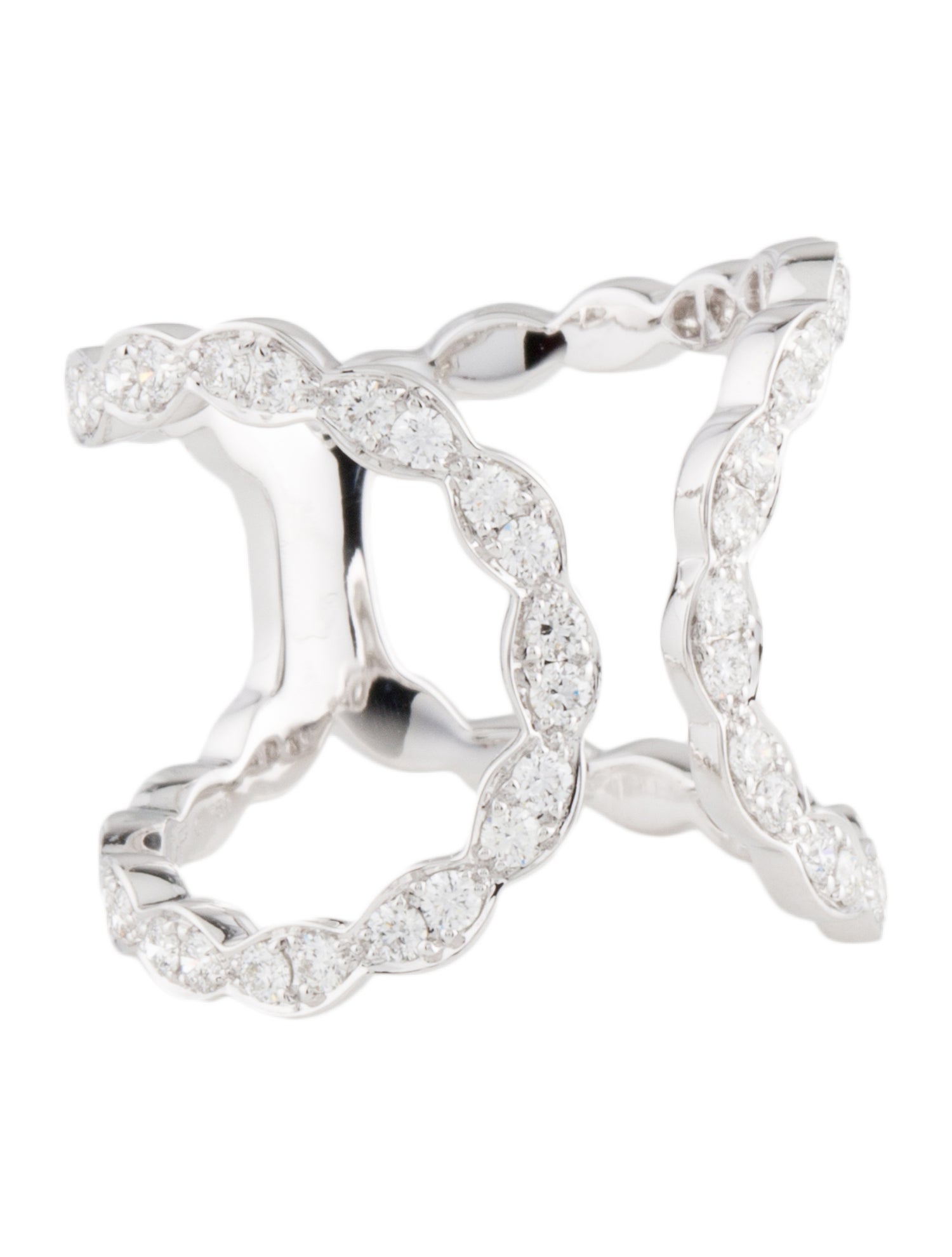 Hearts on Fire 18K Diamond Lorelei Floral Open Band Ring