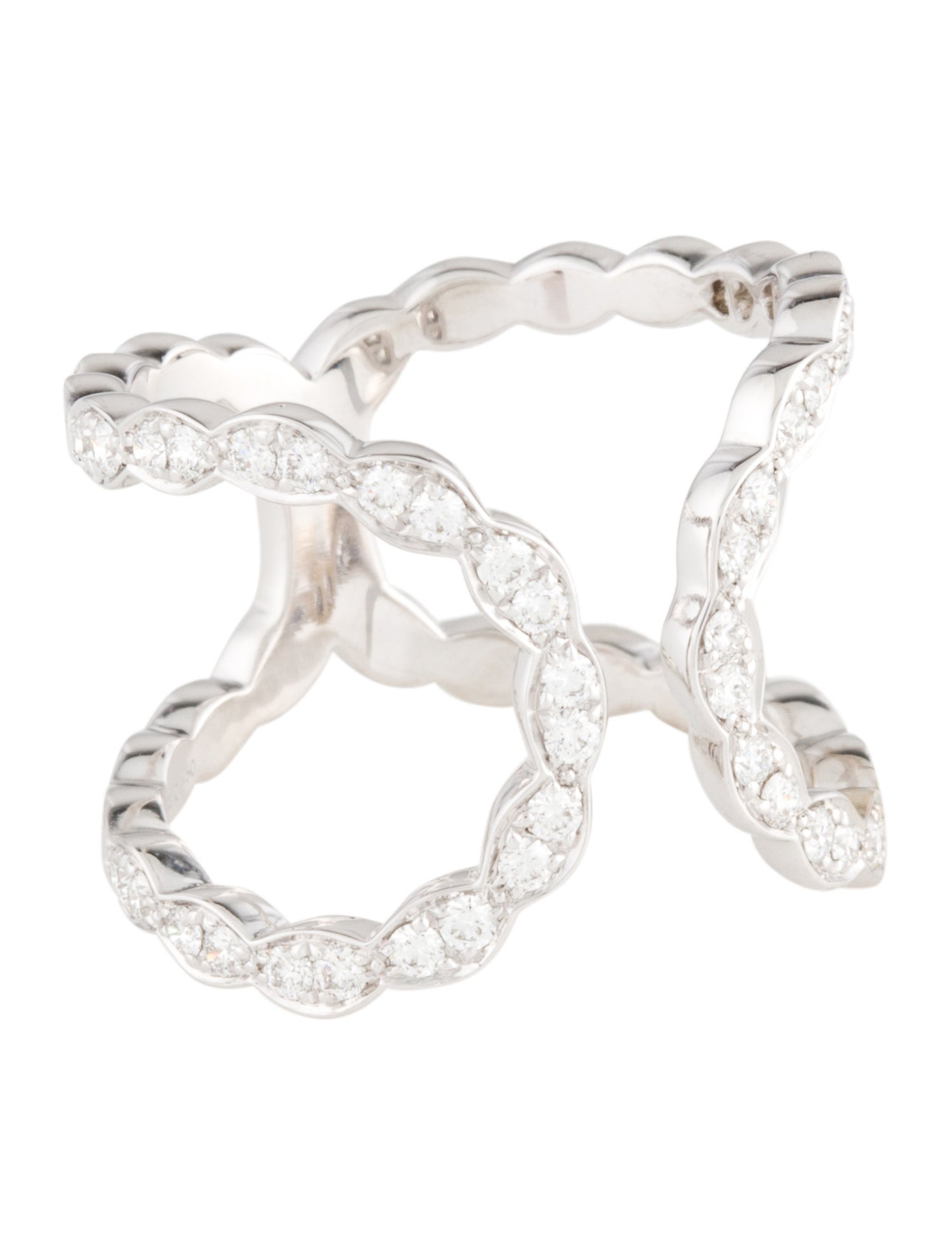 Hearts on Fire 18K Diamond Lorelei Floral Open Band Ring