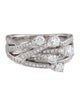 Hearts on Fire 18K Diamond Aerial Cross Over Right Hand Band Ring