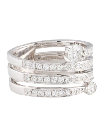 Hearts on Fire 18K 1.10ctw Diamond Aerial Four Row Right Hand Band Ring