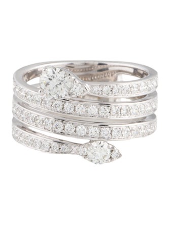 Hearts on Fire 18K 1.10ctw Diamond Aerial Four Row Right Hand Band Ring