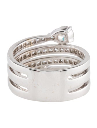 Hearts on Fire 18K 1.10ctw Diamond Aerial Four Row Right Hand Band Ring