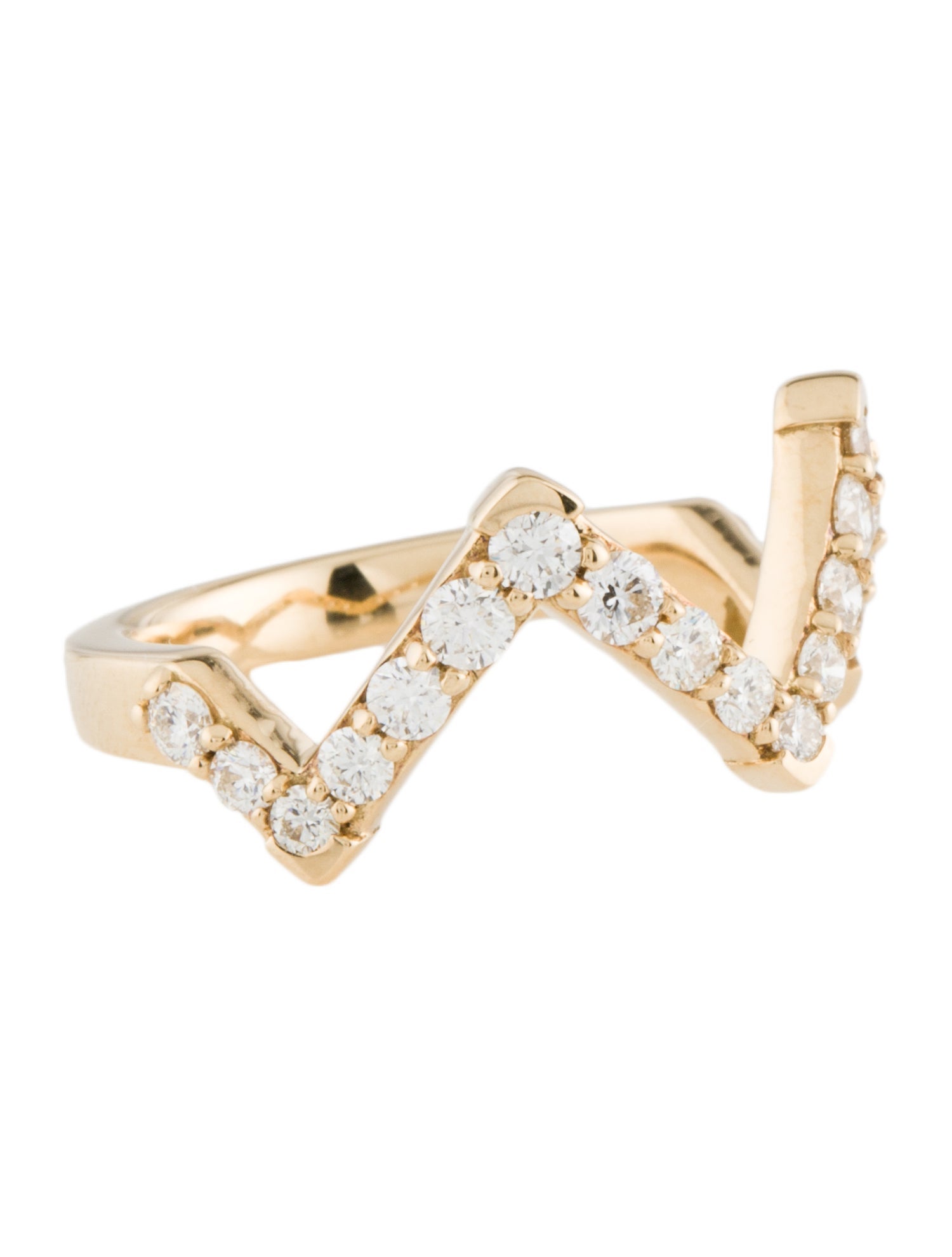 Hearts on Fire 18K Diamond Triplicity Pointed Band Ring