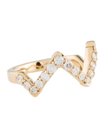 Hearts on Fire 18K Diamond Triplicity Pointed Band Ring