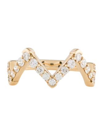 Hearts on Fire 18K Diamond Triplicity Pointed Band Ring