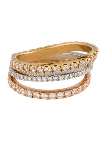 Hearts on Fire Band 1.36ctw Diamond Bring The Drama Power Eternity Ring 5.75