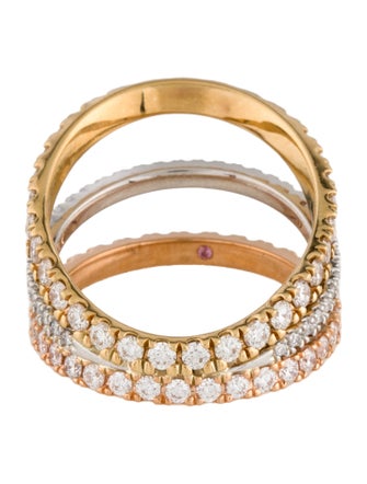 Hearts on Fire 1.36ctw Diamond Bring The Drama Power Eternity Band Ring