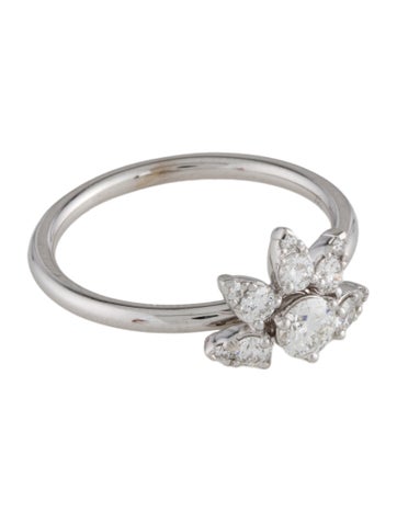 Hearts on Fire Cocktail Ring 18K Diamond Aerial Petite Sunburst 6.5