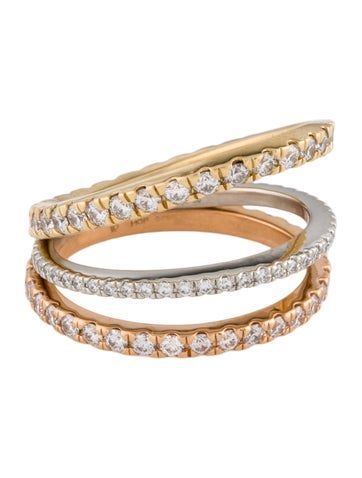 Hearts on Fire Band 1.42ctw Diamond Bring The Drama Power Eternity Ring 6.25