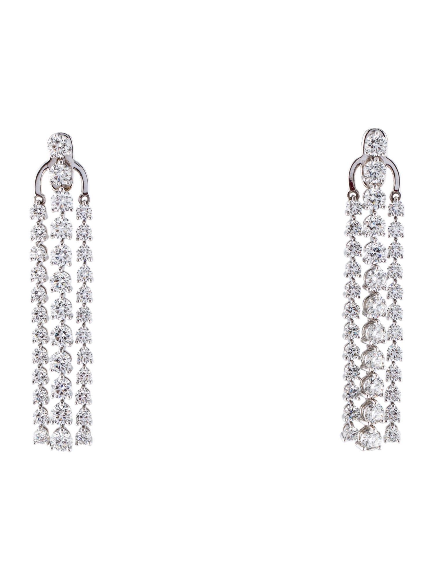 Hearts on Fire 18K 7.68ctw Diamond Drop Earrings