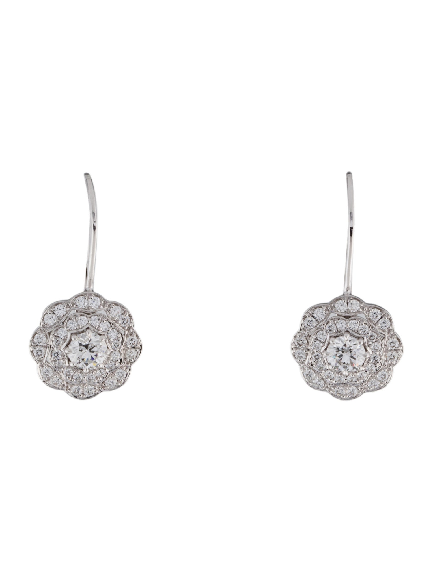 Hearts on Fire 18K Diamond Lorelei Double Halo Diamond Drop Earrings