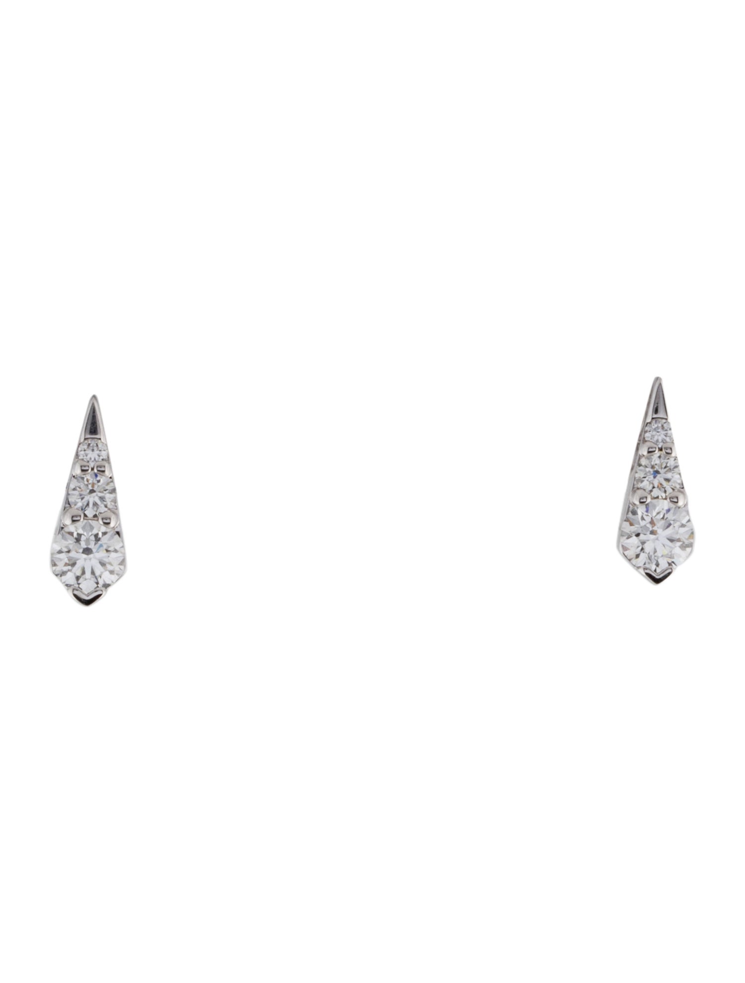 Hearts on Fire 14K Diamond Triplicity Drop Stud Earrings