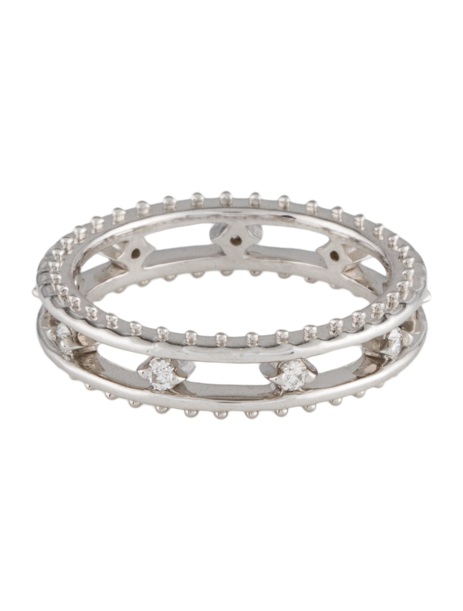 Hearts on Fire 18K Diamond Slone Picot Floating Band