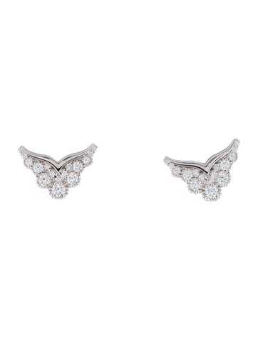 Hearts on Fire Stud 18K Diamond Behati Silhouette Power Earrings