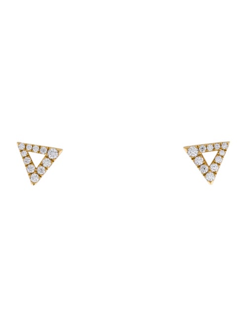 Hearts on Fire 18K Diamond Triangle Stud Earrings