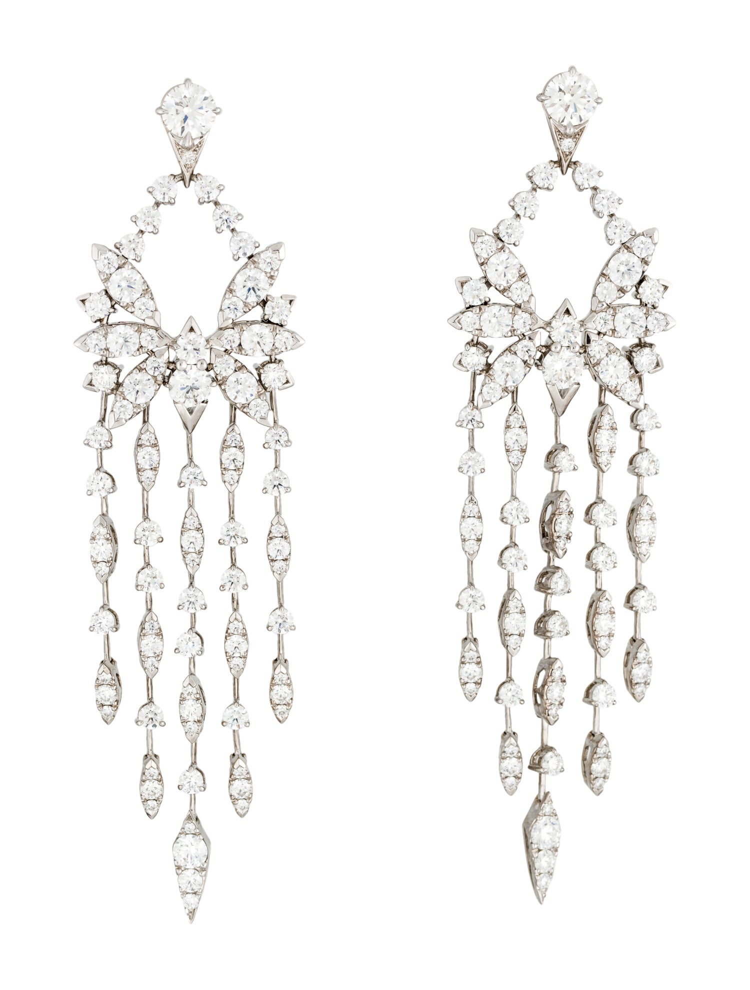 Hearts on Fire 18K 11.12ctw Diamond Kites Bird Long Drop Earrings