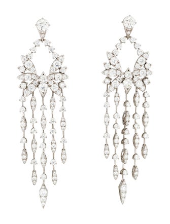 Hearts on Fire 18K 11.12ctw Diamond Kites Bird Long Drop Earrings