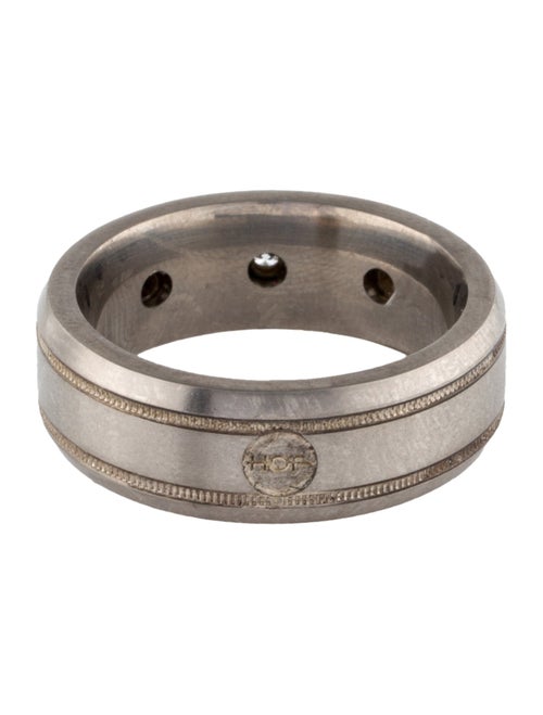 Hearts on Fire Diamond Milgrain Inlay Dome Band