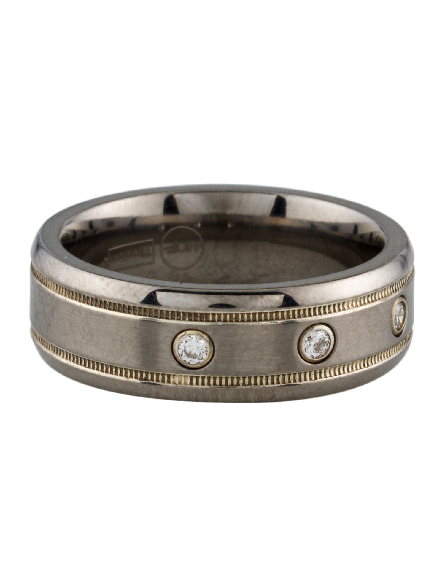Hearts on Fire Diamond Commanding Milgrain Inlay Band