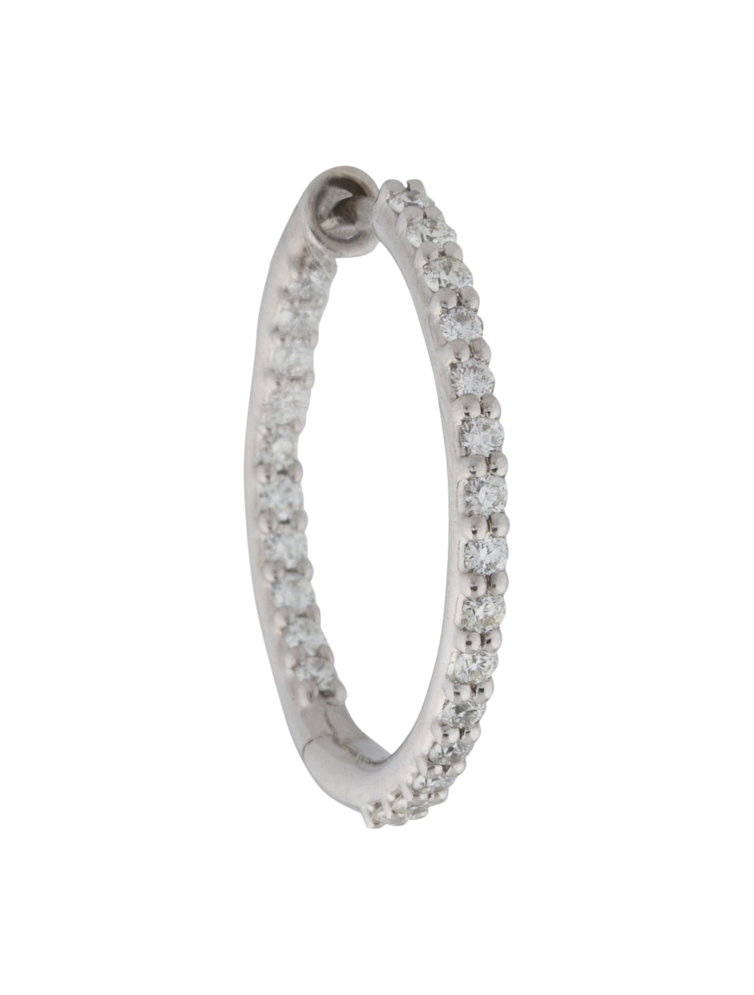 Hearts on Fire 18K Diamond Inside-Out Single Hoop Earring