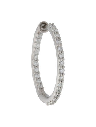 Hearts on Fire 18K Diamond Inside-Out Single Hoop Earring