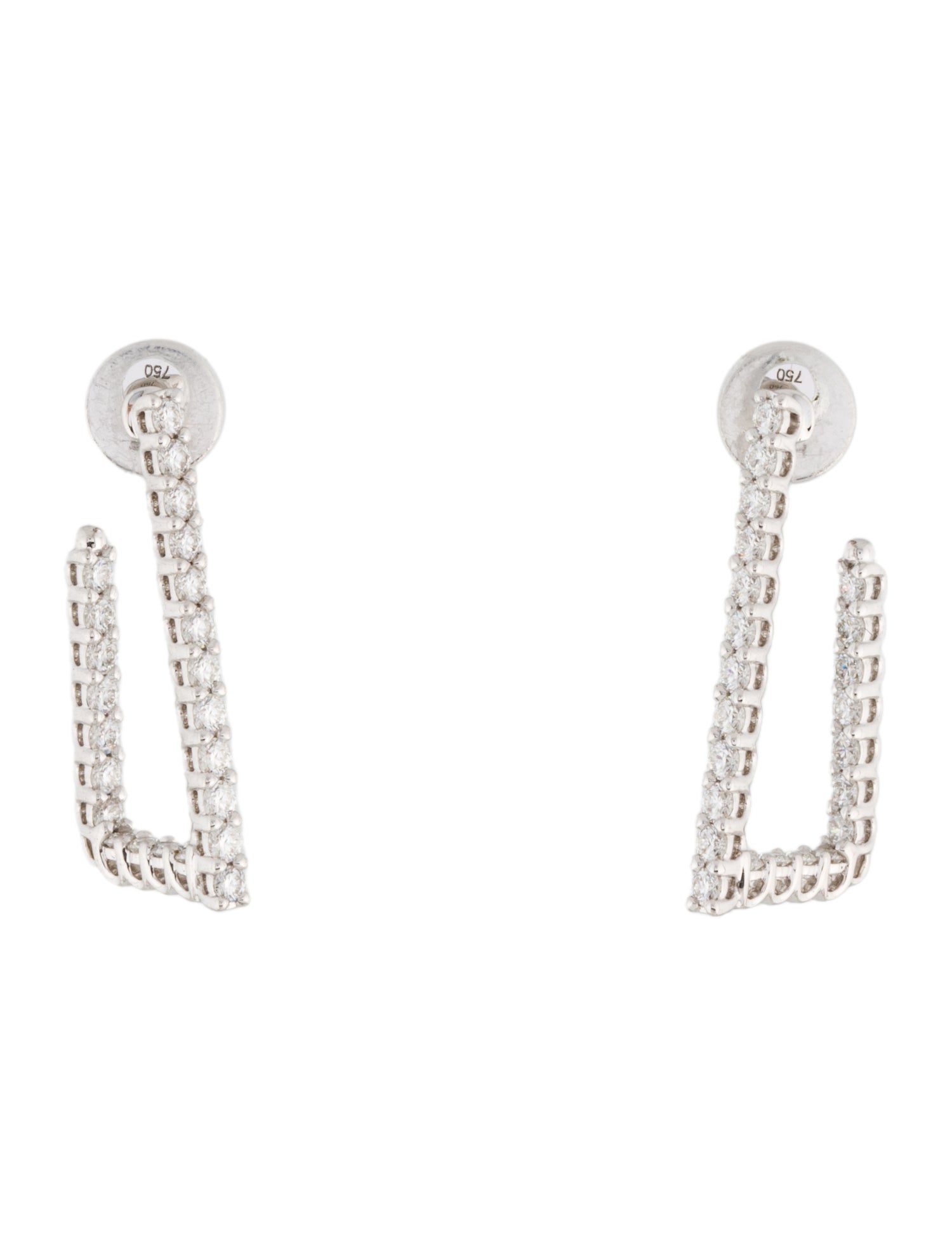 Hearts on Fire 18K Diamond Signature Open Triangle Hoop Earrings