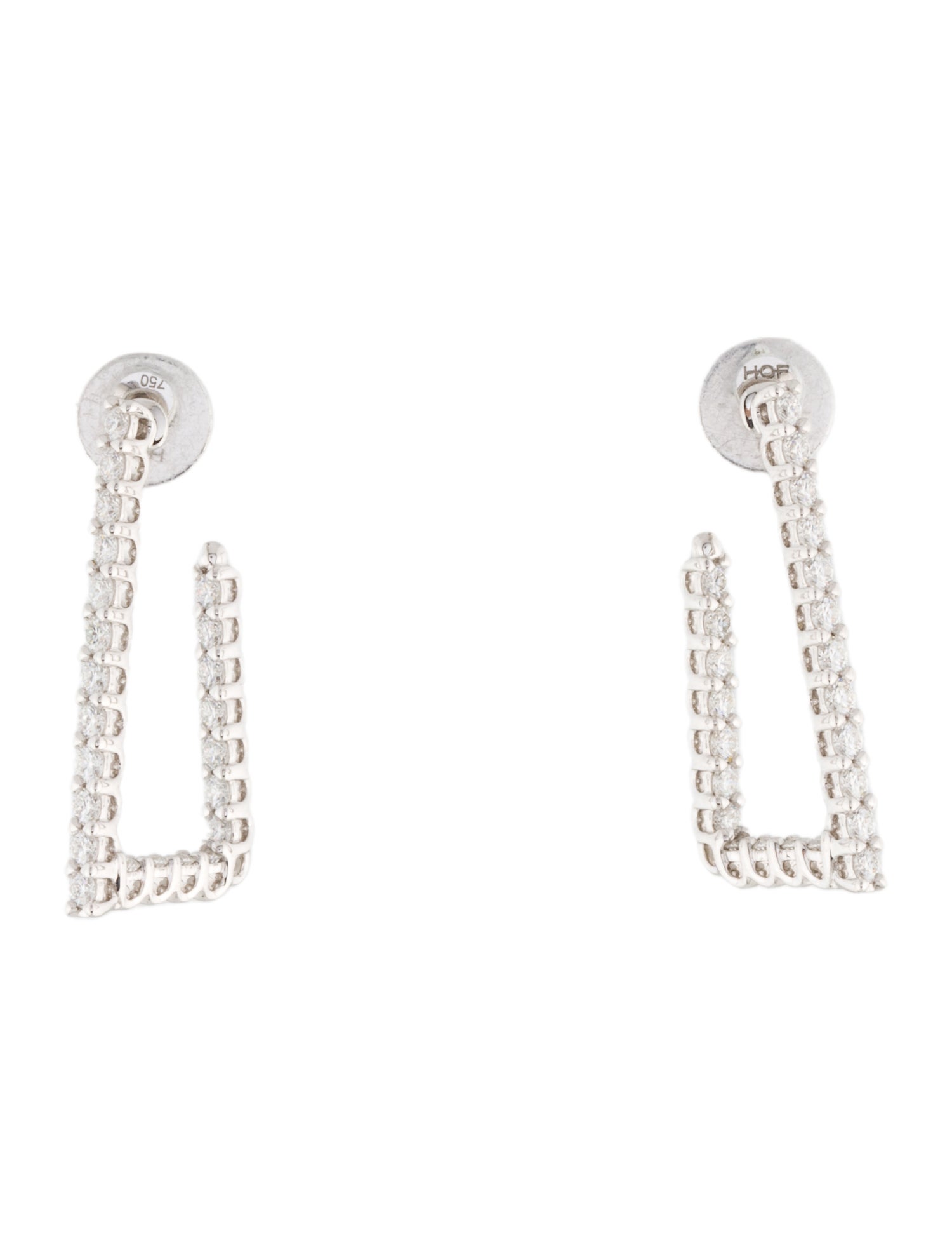 Hearts on Fire 18K Diamond Signature Open Triangle Hoop Earrings