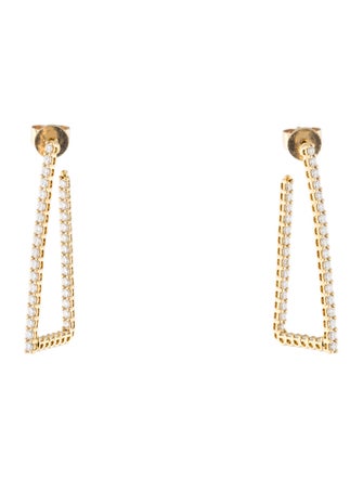 Hearts on Fire 18K Diamond Signature Open Triangle Hoop Earrings