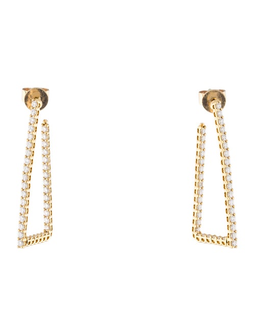 Hearts on Fire 18K Diamond Signature Open Triangle Hoop Earrings