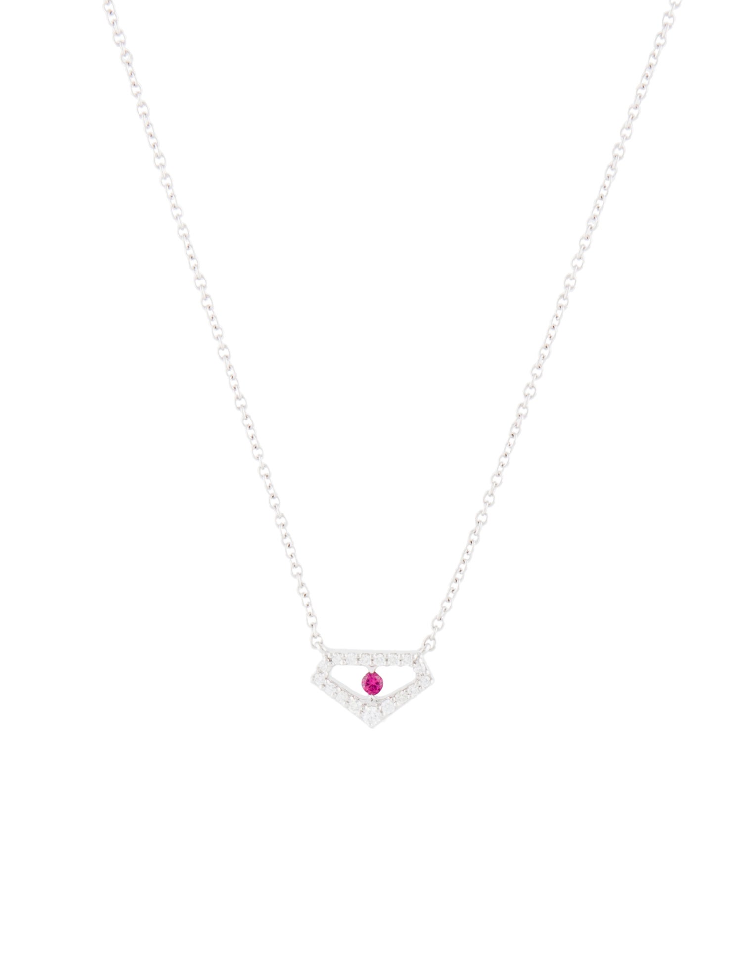 Hearts on Fire 18K Ruby & Diamond Triplicity Voyage Emblem Pendant Necklace